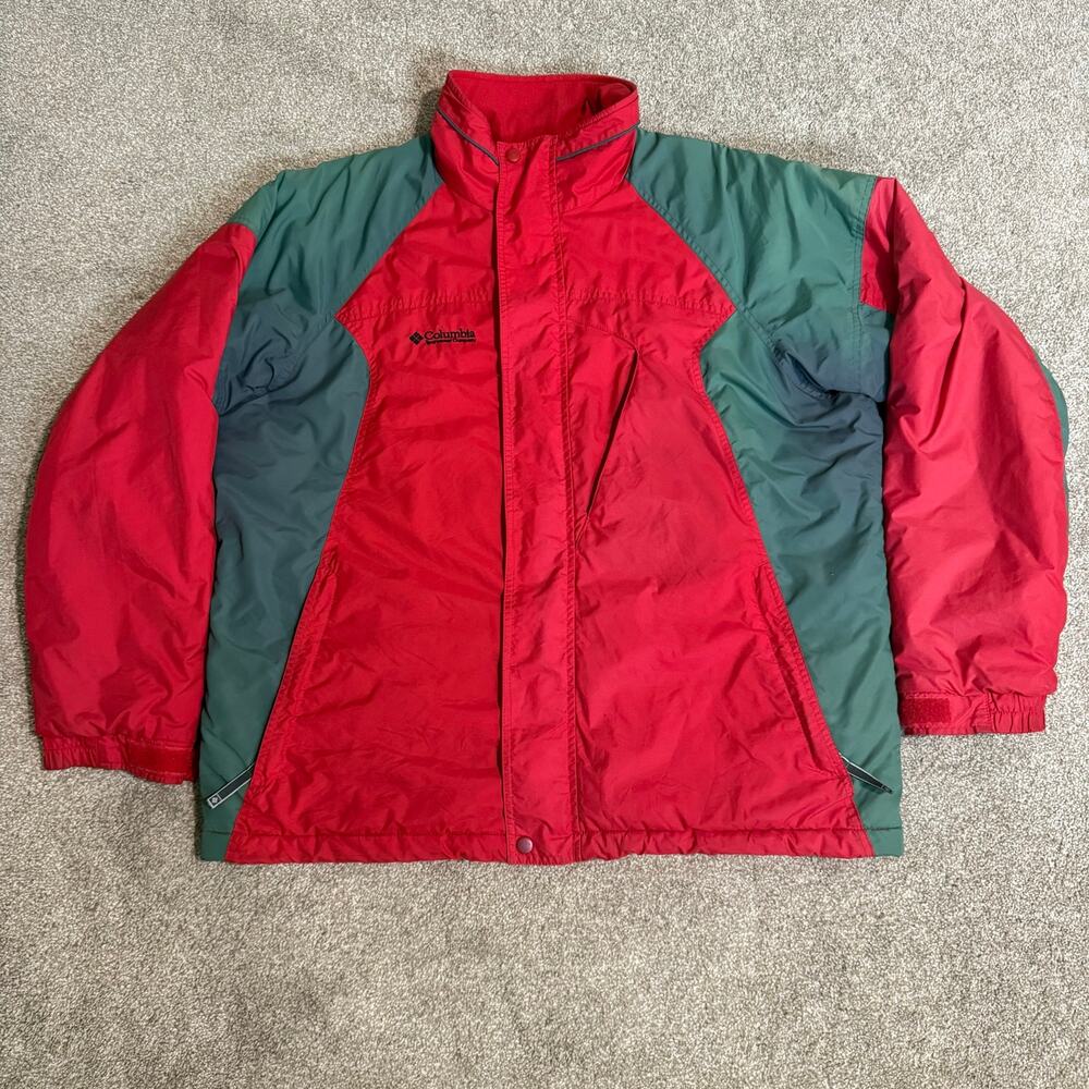 Vintage Columbia Sportswear Company Insulated Red Zip Up Jacket Coat Mens Size L